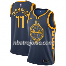 Män Golden State Warriors Tröja Klay Thompson 11 2018-19 Nike City Edition Navy Swingman
